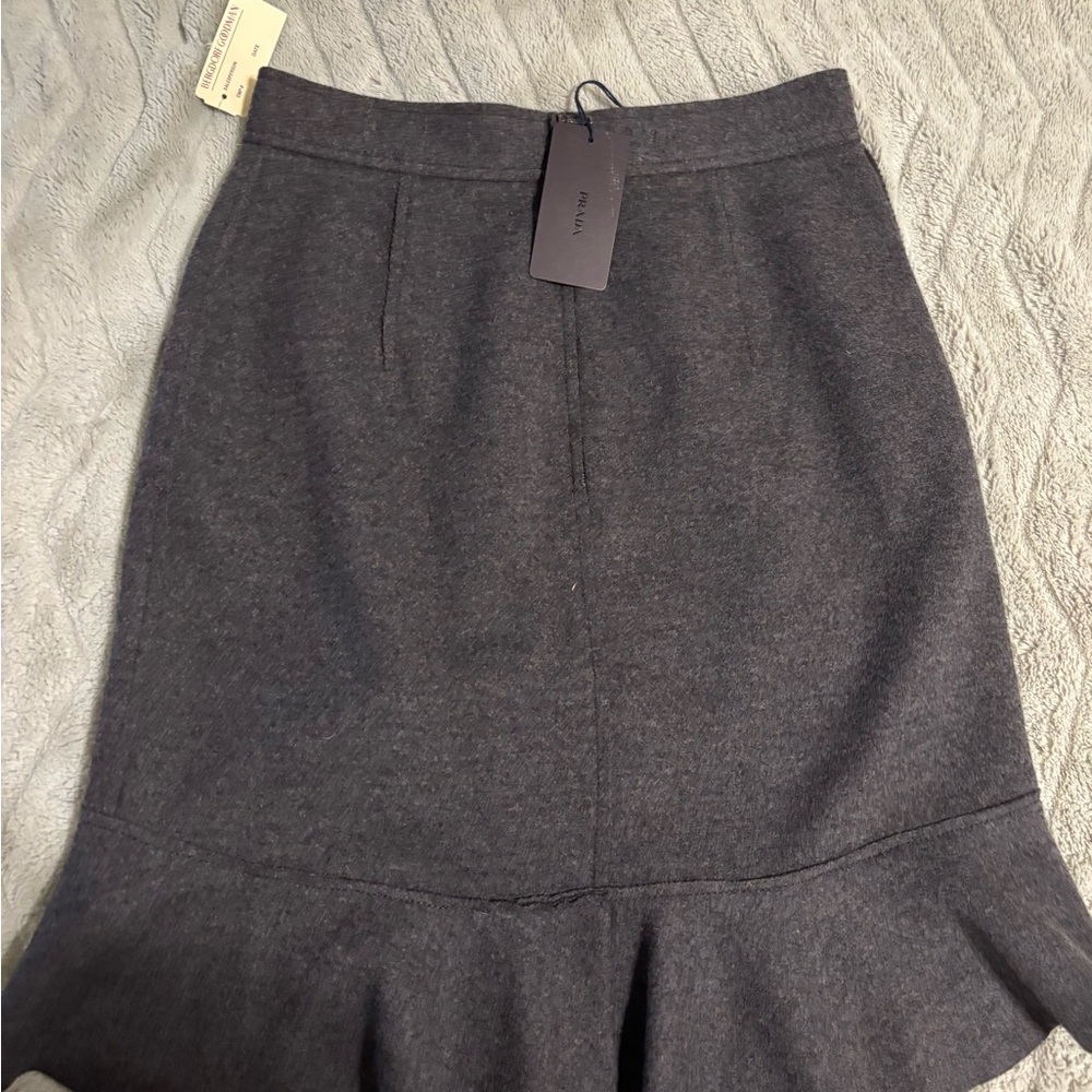Prada Gray Ruffled High-Low Skirt - Picture 2 of 8